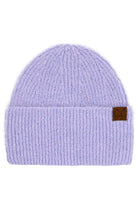Lavender C.C Mohair Feel Wide Cuff Beanie