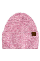 Pink C.C Mohair Feel Wide Cuff Beanie