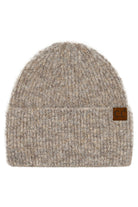 Taupe C.C Mohair Feel Wide Cuff Beanie