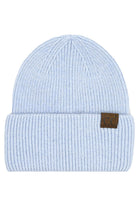 Sky Blue C.C Double Cuff Beanie Hat