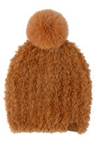 CH Brown C.C Faux Fur Pom Beanie