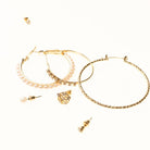 Set Of 6 Multi Stud And Hoop Earrings On A Card - Charming Charlie