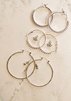 Set Of 6 Multi Stud And Hoop Earrings On A Card - Charming Charlie