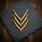 Rustic Antique Brass V-Shape Pendants - Charming Charlie
