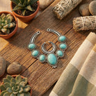 Bold Southwestern Turquoise V-Shape Pendant - Charming Charlie