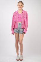 VERY J Button Up Long Sleeve Lace Shirt - Charming Charlie