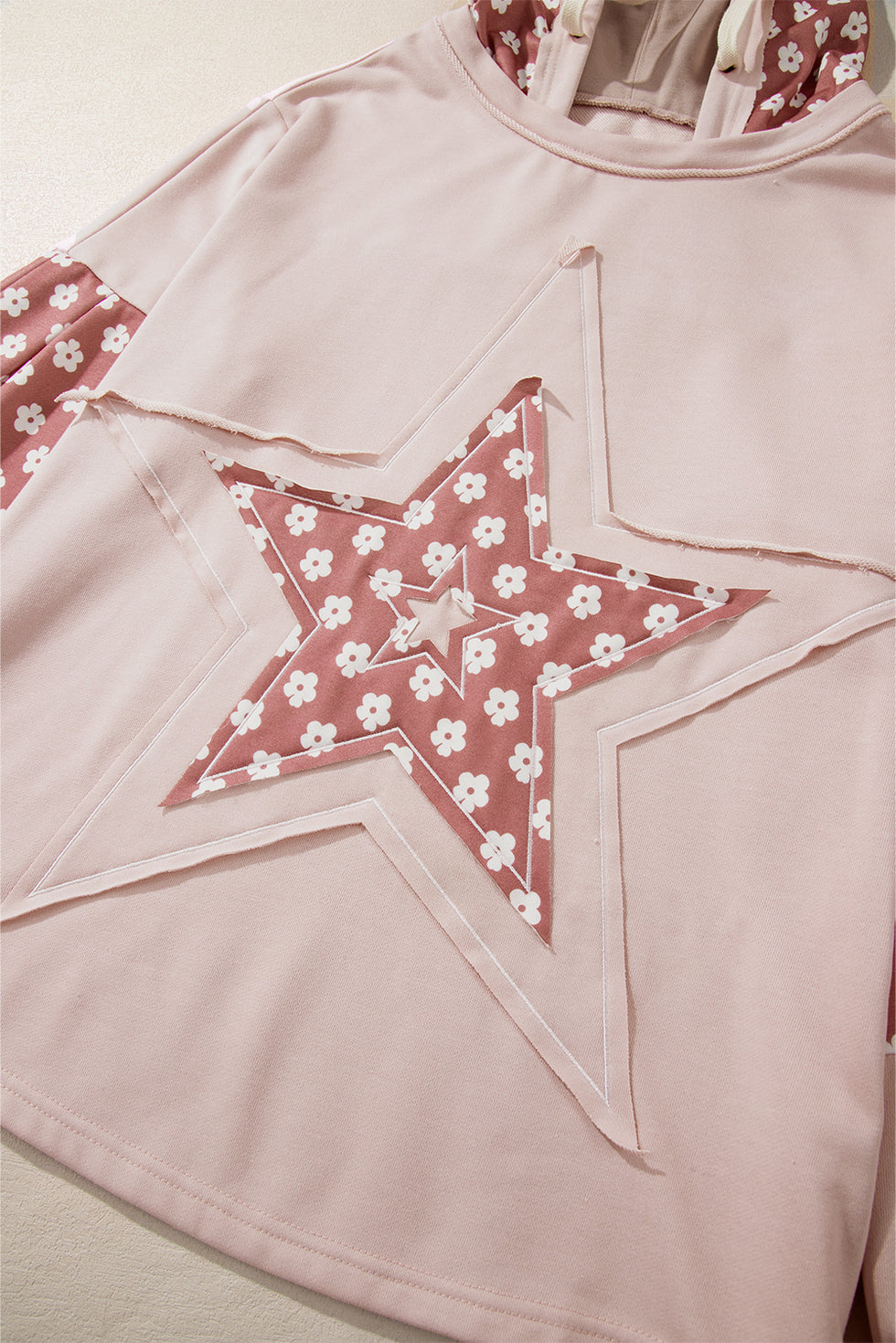 Drawstring Star Long Sleeve Hoodie main image 0