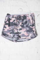 Be Bold Pink/Black Camo French Terry Pocket Shorts - Charming Charlie