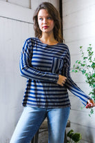 Navy Days Long Sleeve Top - Charming Charlie