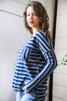 Navy Days Long Sleeve Top - Charming Charlie