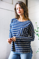 Navy Days Long Sleeve Top - Charming Charlie