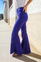 All You Need Sapphire High Waist Flare Leg Denim Jeans - Charming Charlie