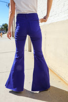 All You Need Sapphire High Waist Flare Leg Denim Jeans - Charming Charlie