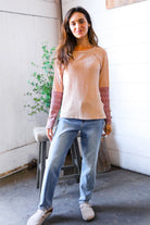 Zigzag Charm Blush Thermal Long Sleeve - Charming Charlie