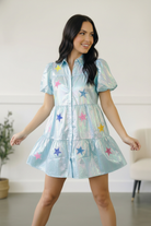 Nova Night Out Tiered Bubble Sleeve T Shirt Dress - Charming Charlie