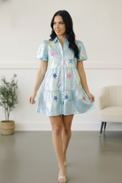 Nova Night Out Tiered Bubble Sleeve T Shirt Dress - Charming Charlie