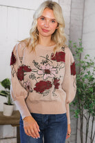 Scarlet Petals Bubble Sleeve Sweater - Charming Charlie