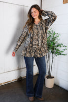 Follow Your Instincts Button Down Blouse - Charming Charlie