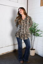 Follow Your Instincts Button Down Blouse - Charming Charlie