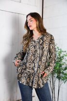 Follow Your Instincts Button Down Blouse - Charming Charlie