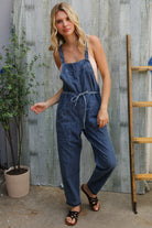 Weekend Ready Cotton Denim Baggy Leg Bib Overall Jumper - Charming Charlie