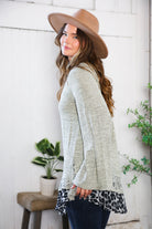 For the Love of Lace Leopard Trim Sweater - Charming Charlie