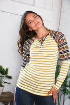 Stripes for Days Vintage Floral Raglan - Charming Charlie