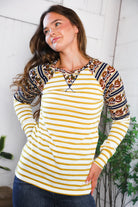Stripes for Days Vintage Floral Raglan - Charming Charlie
