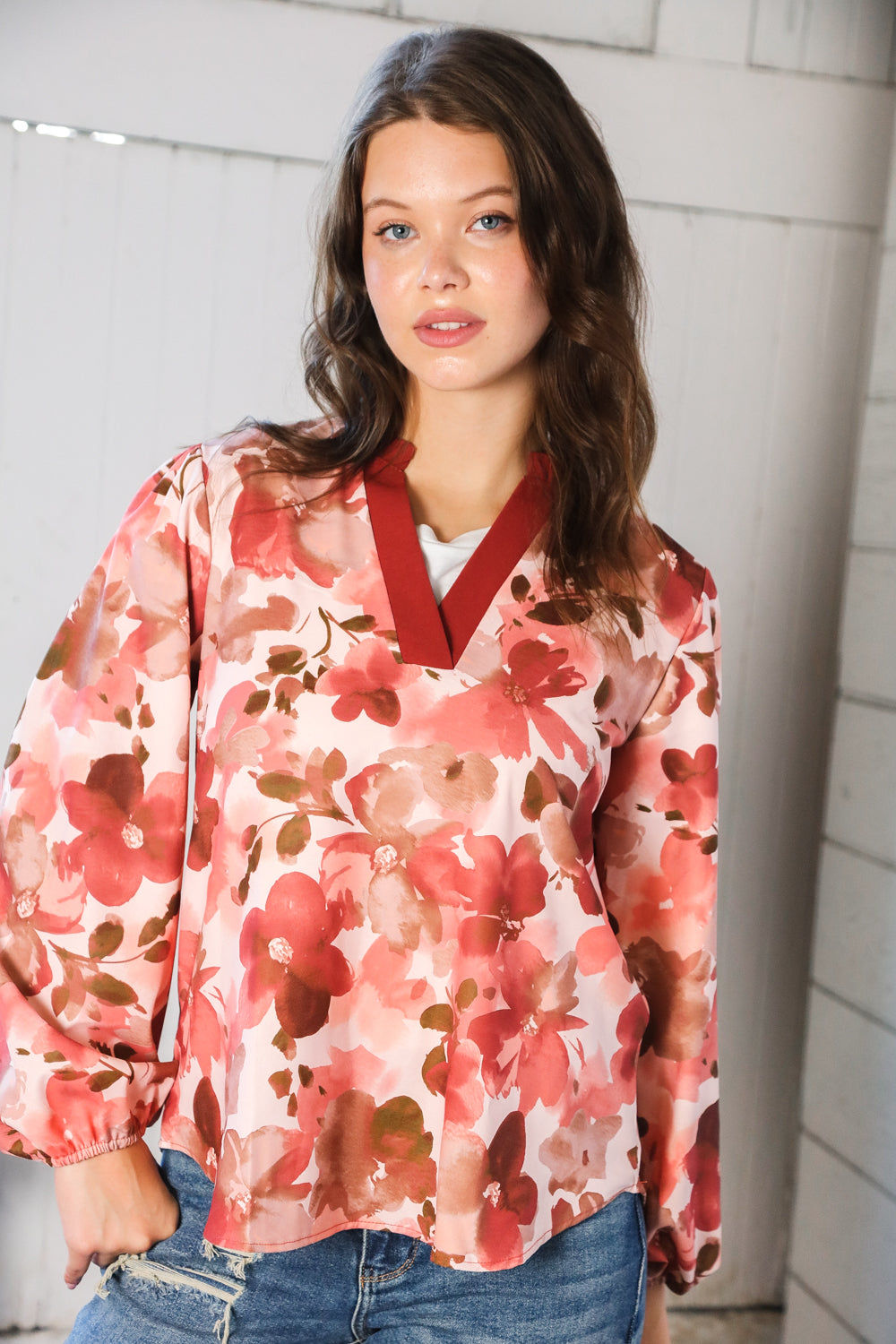 On Blossom Lane Floral Blouse - Charming Charlie