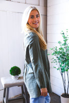 Read Between the Lines Olive Button Cotton Tunic - Charming Charlie