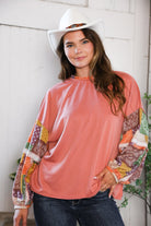 Wanderlust Patchwork Long Sleeve Top - Charming Charlie