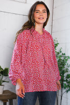 Poppy Daydream Floral Woven Blouse - Charming Charlie