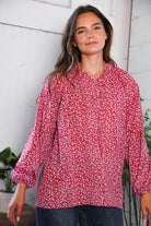 Poppy Daydream Floral Woven Blouse - Charming Charlie