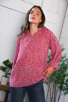Poppy Daydream Floral Woven Blouse - Charming Charlie