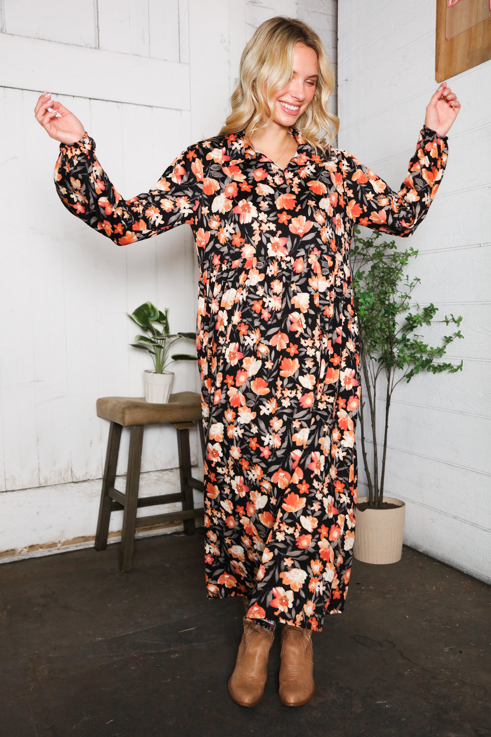 A Homestead Beauty Floral Dress - Charming Charlie