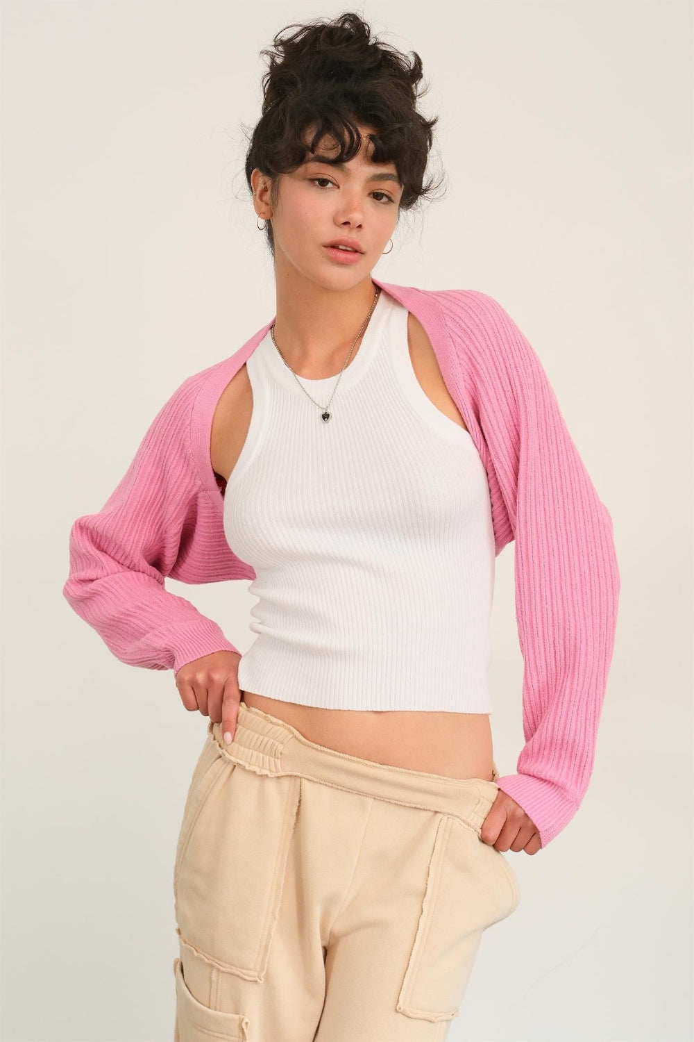 HYFVE Ribbed Knit Bolero Cardigan - Charming Charlie
