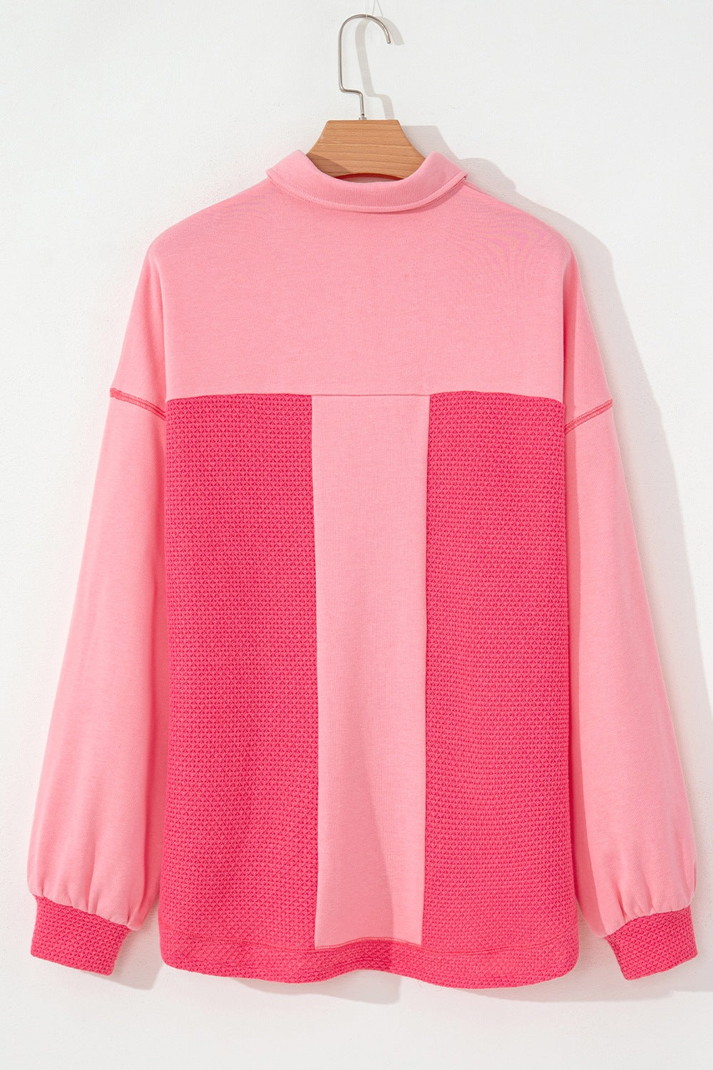 Two Tone Button Up Drop Shoulder Shacket - Charming Charlie