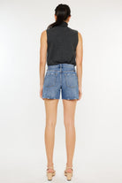 Kancan Distressed High Waist Denim Shorts - Charming Charlie