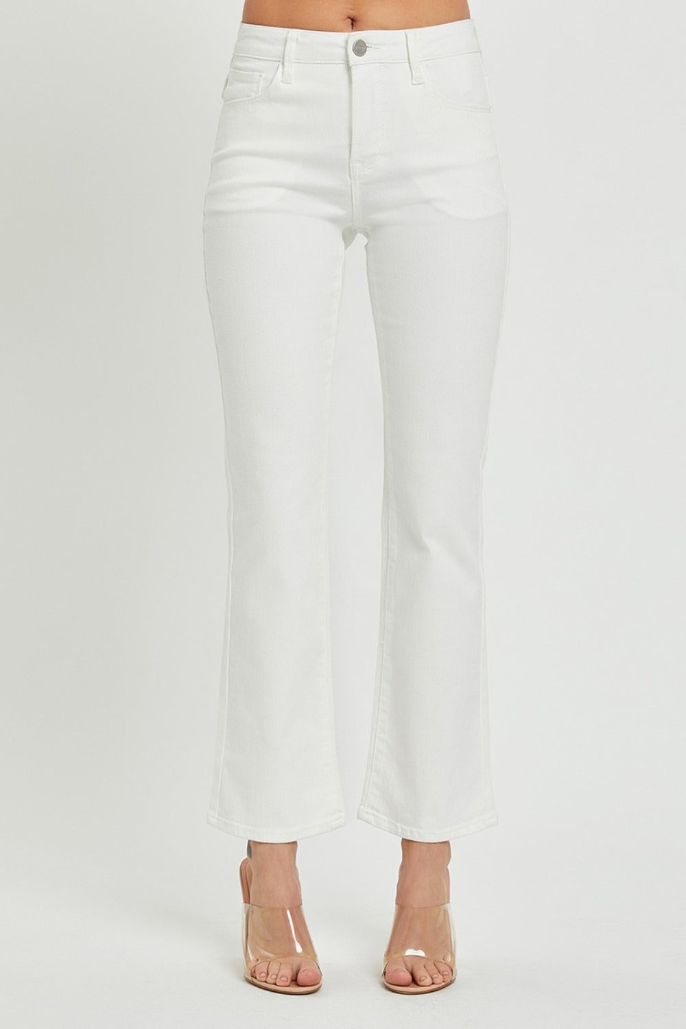 RISEN Full Size Mid Rise Bootcut Jeans with Pockets - Charming Charlie