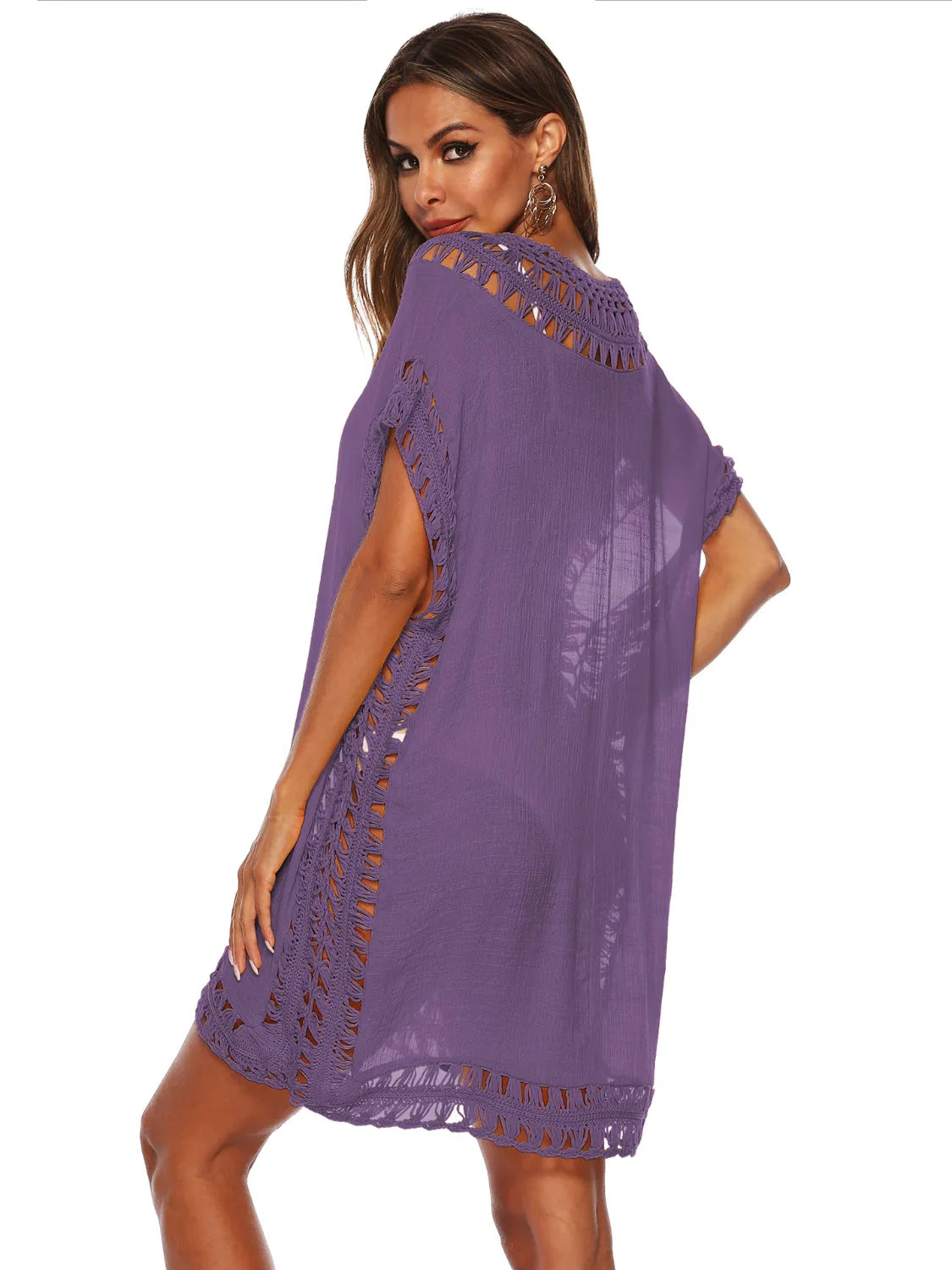 Bohemian Crochet Trim Beach Cover Up Dress – Charming Charlie
