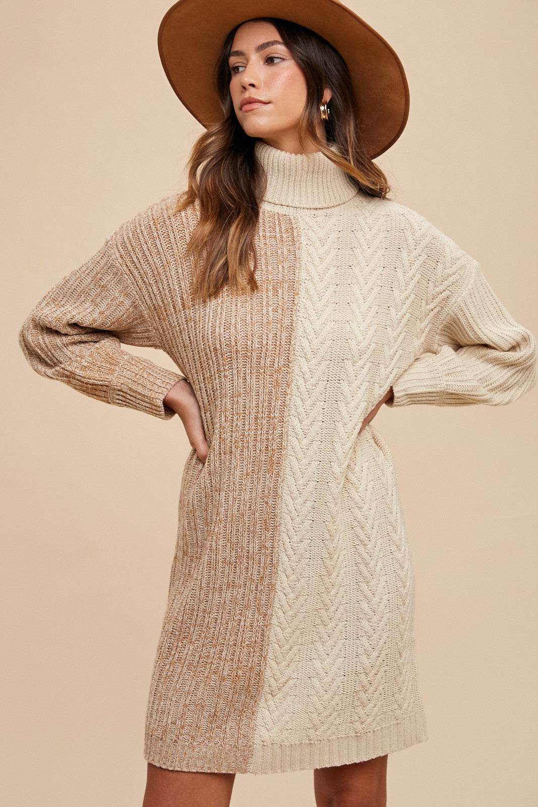 Annie Wear Color Block Turtleneck Sweater Dress Charming Charlie Annie Wear Color Block Turtleneck Sweater Dress Charming Charlie