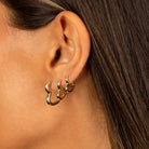  Solid Open Heart Huggie Earring - Adina's Jewels