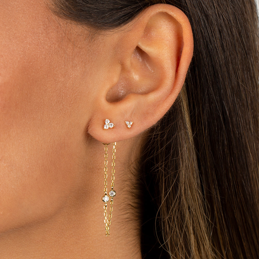  Tiny CZ Cluster Stud Earring - Adina's Jewels