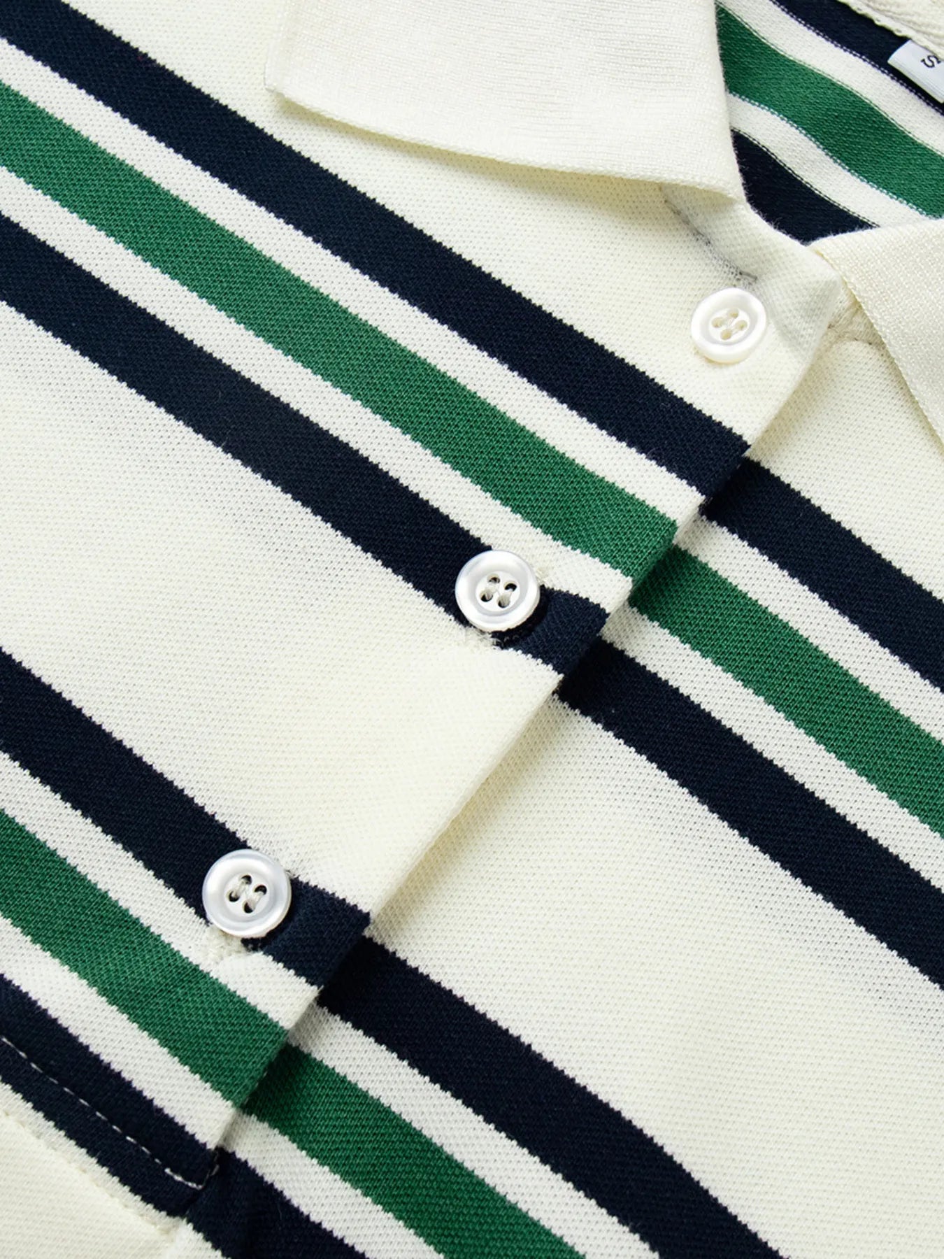 CONTTI Men's Cotton Contrast Striped Logo Polo Shirt