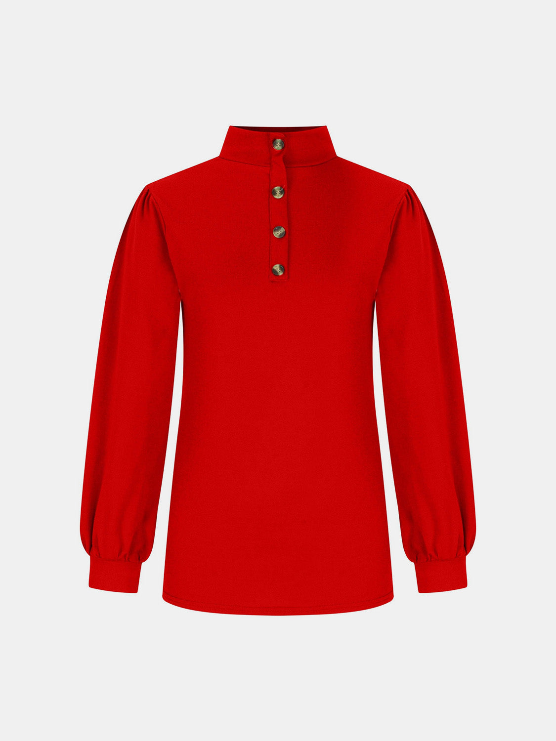 Full Size Mock Neck Long Sleeve T-Shirt – Charming Charlie