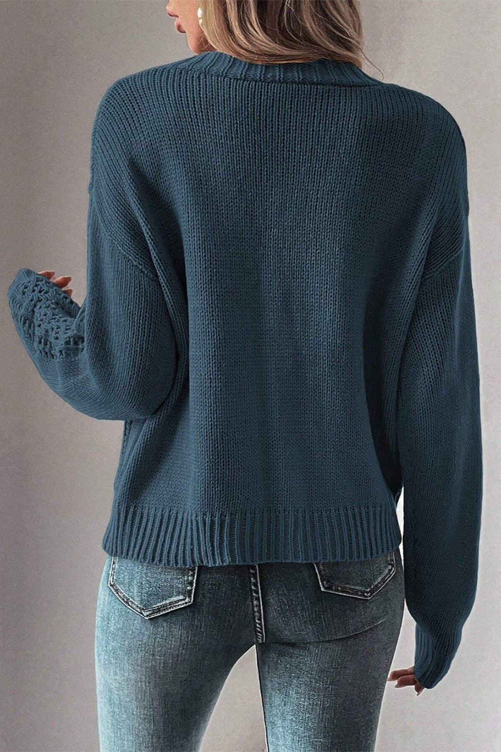 Elegant Button Up Long Sleeve Cardigan