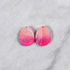 Vibrant Pink Mother of Pearl Teardrop Pendants - Charming Charlie