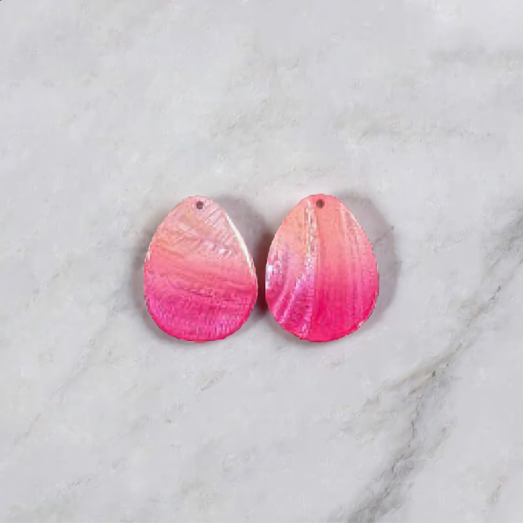 Vibrant Pink Mother of Pearl Teardrop Pendants - Charming Charlie