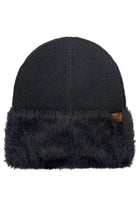 Black C.C Fur Cuff Beanie