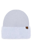 Blue C.C Fur Cuff Beanie